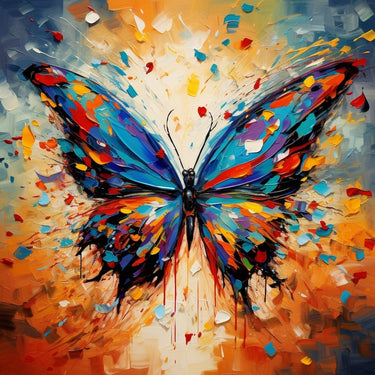 Butterfly Abstract Oil Canvas